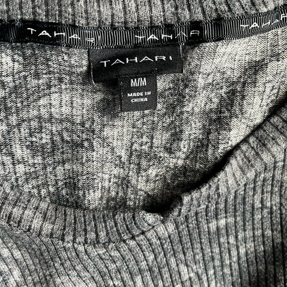 Tahari Gray Long Sleeve Top and Pants Set - Picture 2 of 9